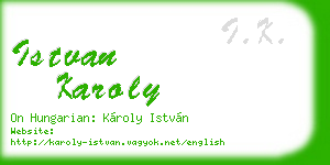 istvan karoly business card